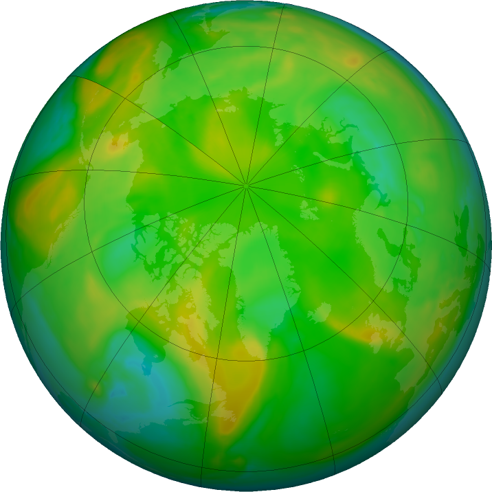 Arctic ozone map for 10 June 2020
